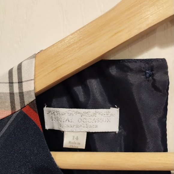 Marmellata Special Occasions Plaid Girls Dress size 14 - Picture 3 of 5